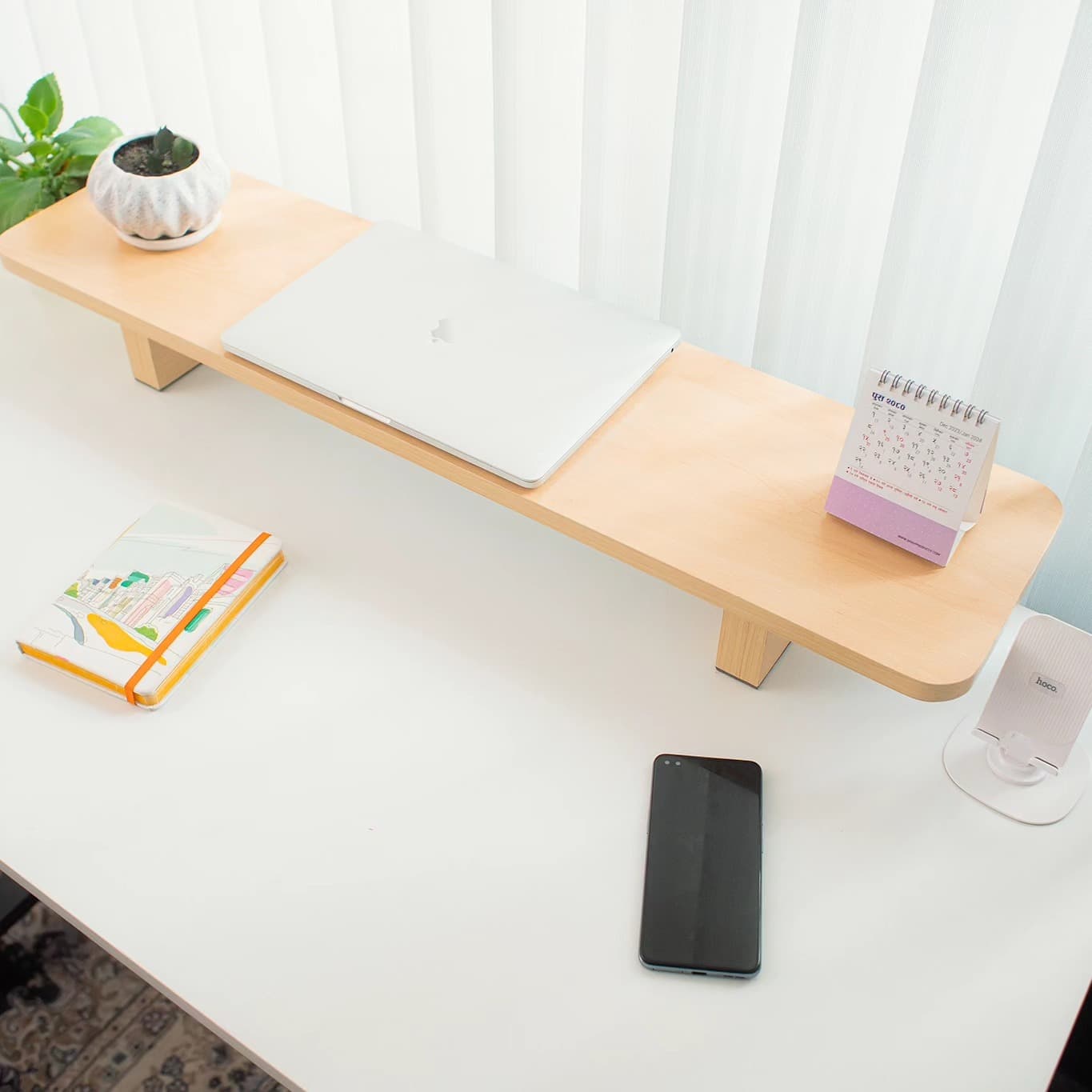 Pirka desk frame in a home workspace